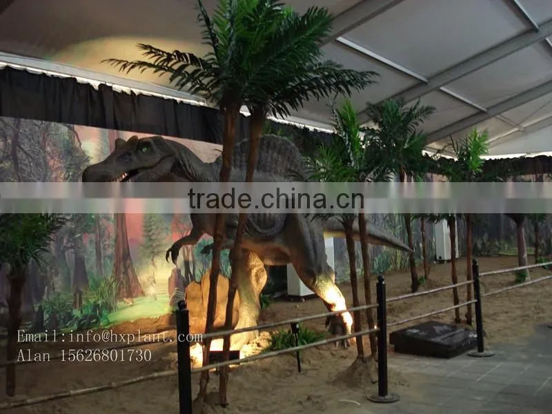 Artificial fern fake green plant decor for dinosaur world theme park