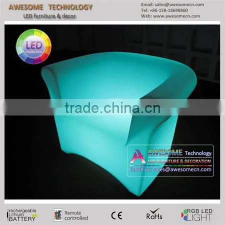 illuminated white throne chair