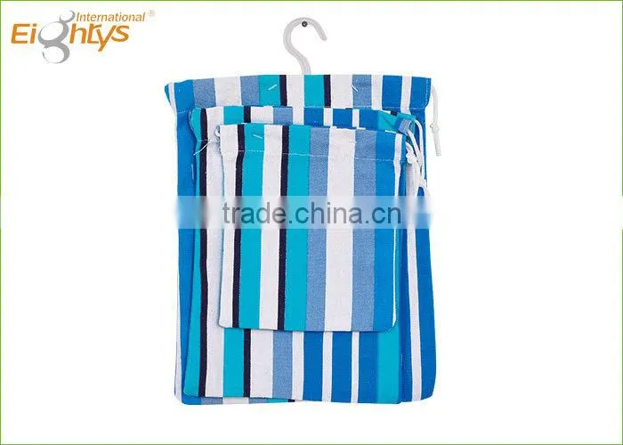 flowered fabric clothes peg storage bag is made of cotton