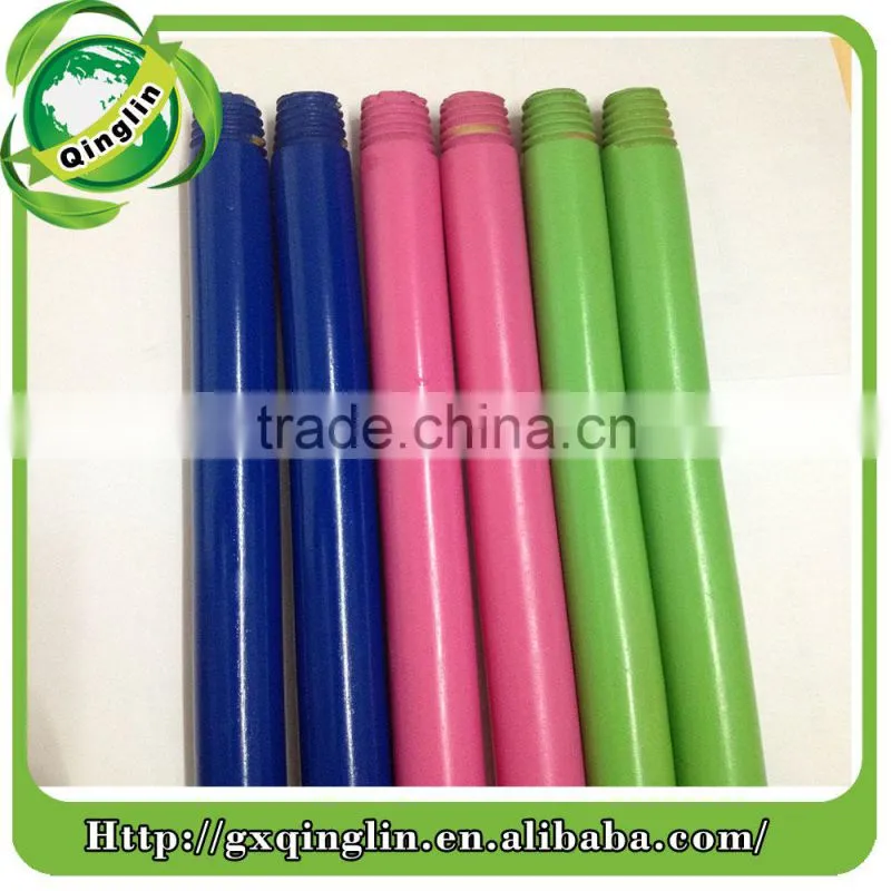 painted wooden poles with long plastic cap and greece thread pine wood