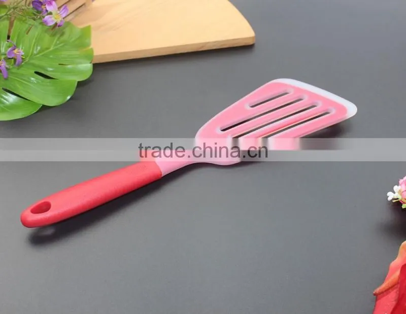 CK-3121 Food grade FDA & LFGB 6pcs gadget silicone kitchen cooking tools set eco silicone kitchen utensil set with PP handle