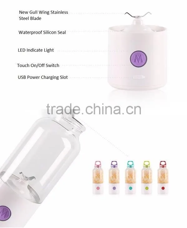 iMaster Electric Portable Detachable USB Rechargeable Juicer Cup Automatic Blender Shaker BPA Free Water Bottle 700ml