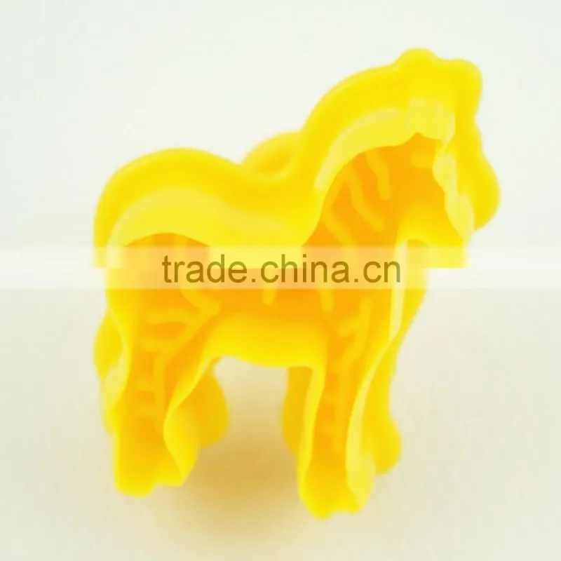 47047 4pcs Impressions animal horse elephant dear Fondant Mould Silicone Fondant Tools