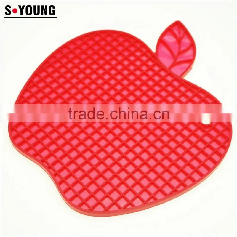 16113 apple shape heat insulation silicone pot holder