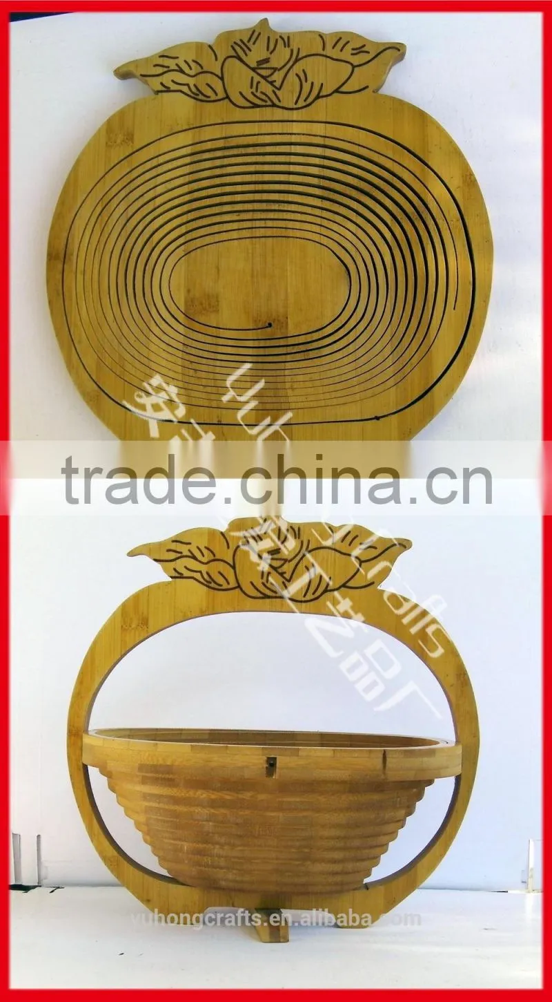 low price storage basket in bamboo