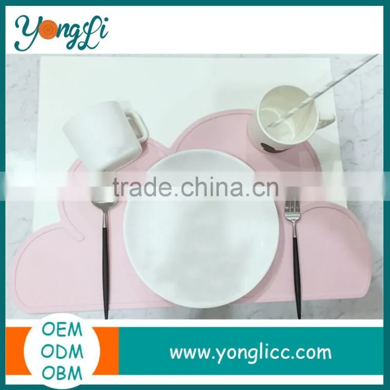 BPA Free Promotion Colorful Silicone Baby & Kids Feeding Table Placemats