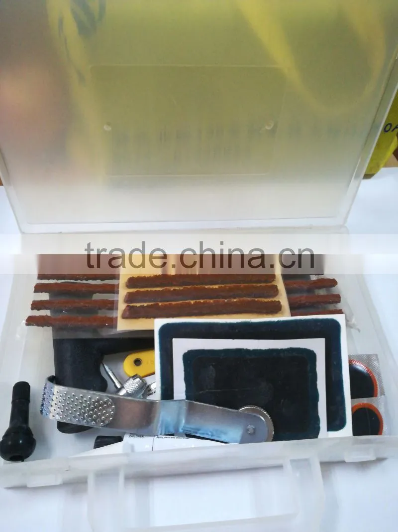 Wheel Tire Puncture Repair Kit Reamer Tool And Type/Tube Patches