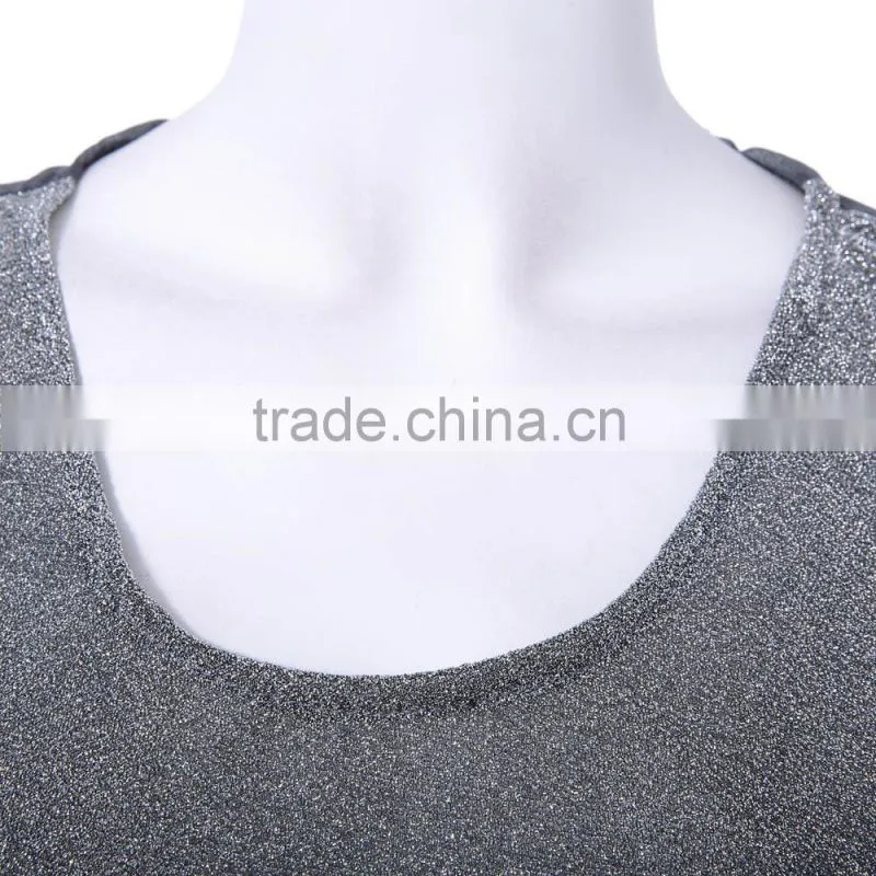2015 New Summer Fashion Women Clothes V-Neck Patchwork Casual Tops Loose Casual Chiffon T Shirt Blouse Plus Size