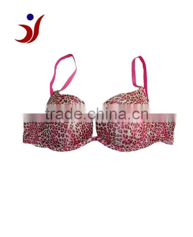 leopard printed super push up bra
