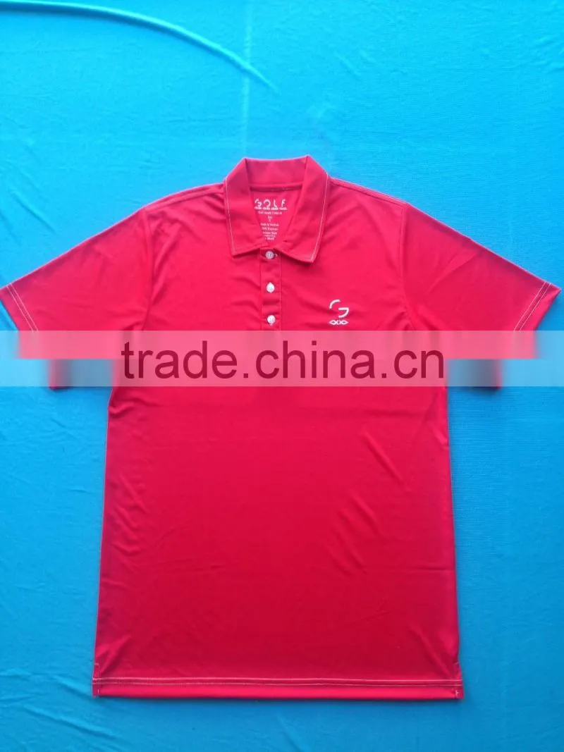 HIGH QUALITY 100%POLYESTER POLO SHIRT WITH EMBROIDERY