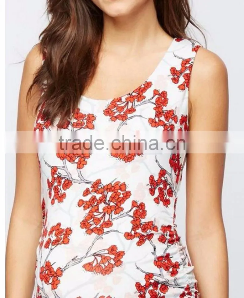 Fashion maternity clothes floral dress