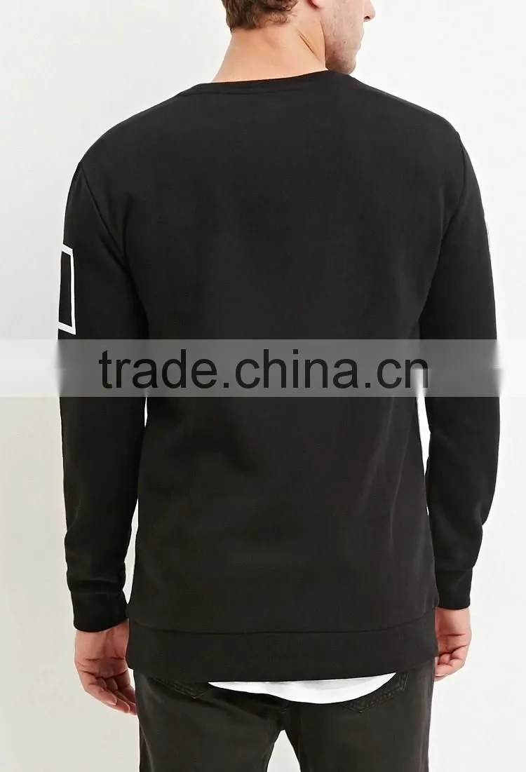 Wensfashion Fleece Square Graphic Sweatshirt Blank Crewneck Sweatshirt For Men
