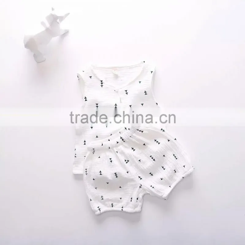 Newest Cotton baby clothes 2017 Summer newborn baby girl custom children clothes set
