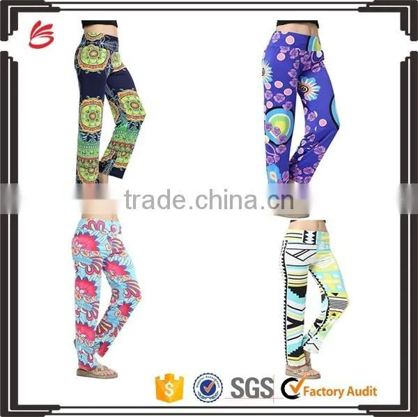 Full sublimation print capri yoga pants women custom your logo