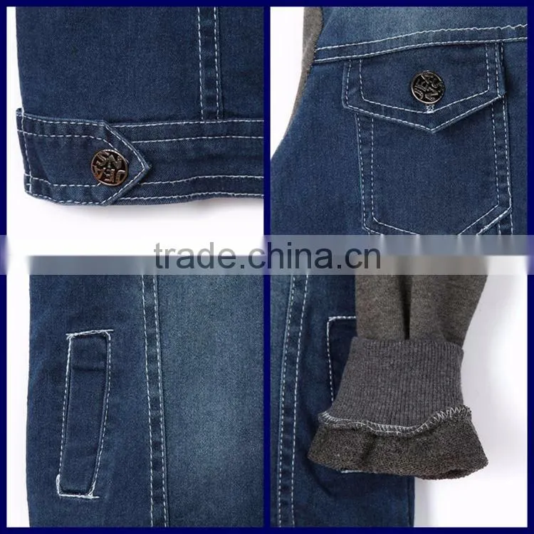 embroidery patch bomber fancy denim children winter jeans jacket
