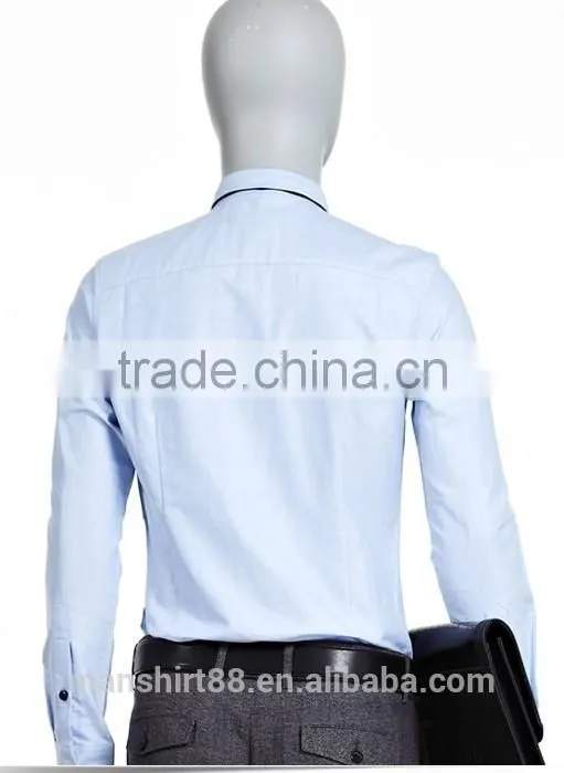 contrast color non-iron washed oxford tuxedo shirt