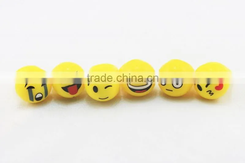 Emoji flashing LED rings TPR light up soft rings