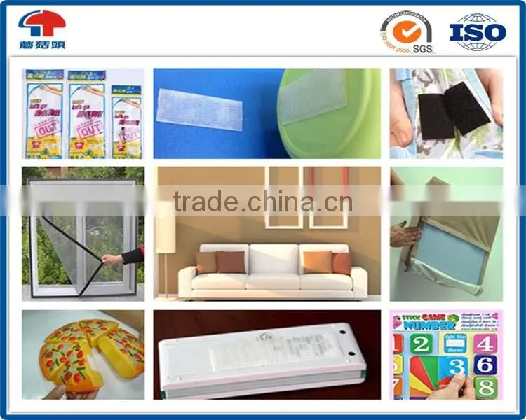 Strong sticky self- adhesive hook and loop fastener tape / hook and loop with back glue
