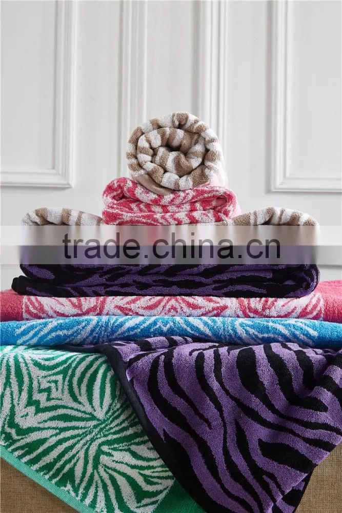 Luxury Hotel Wholesale Dobby Dyed Hand Towel 100% Cotton