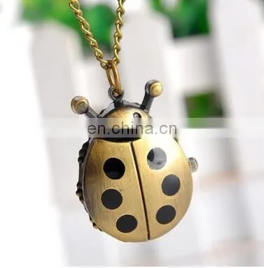 Fashion Reaver with active wings design pocket watch chains necklaces Reaver pendant Quartz Long Chain Watch