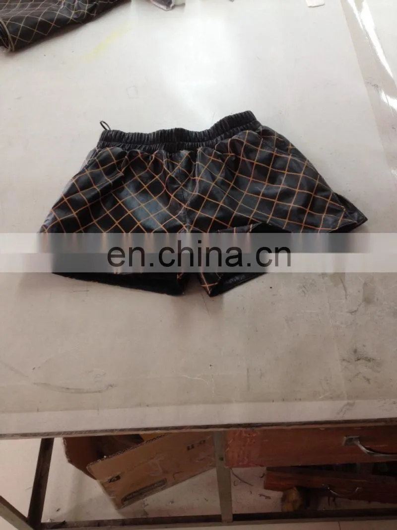 2015 new style ladies sheep leather short pants