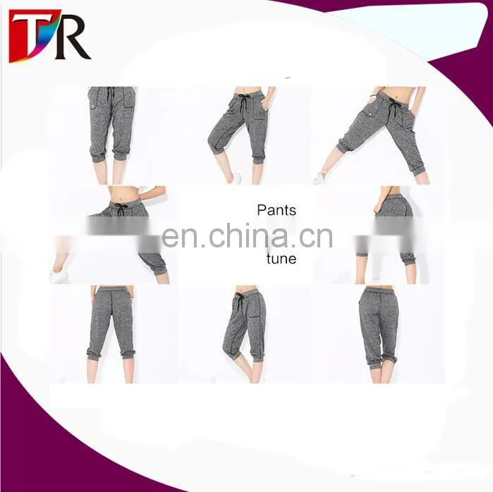 Running Cloth Women Fashion Summer Autumn Grey Polyester Fitness And Casual Sport Pants