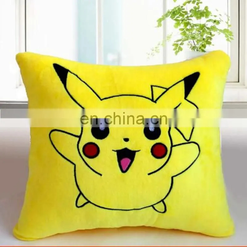 Hot sale high quality cartoon Pikachu pillow promotional custom Pikachu mascot stuffed plush toy design