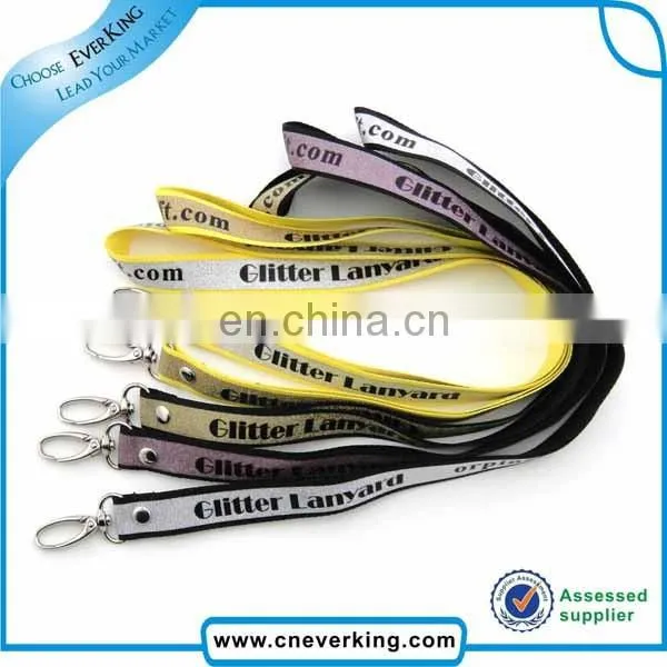 fashion new style bling neck glitter lanyard for promotion