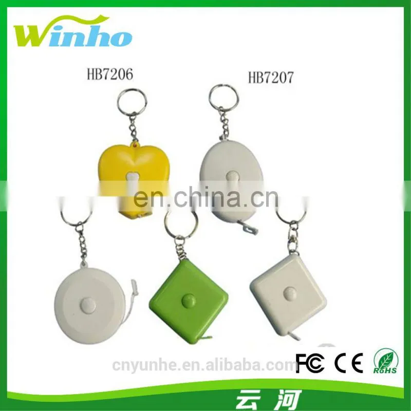 Winho Led Flashing light Keychain with Measuring Tape