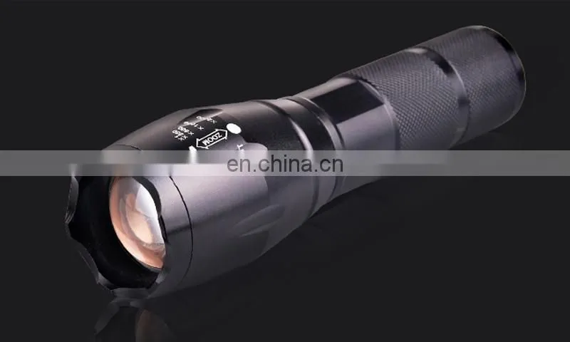 Factory Store Price XML T6 Adjustable Zoom 500m Bright LED 10W Aluminum Hunt Flashlight