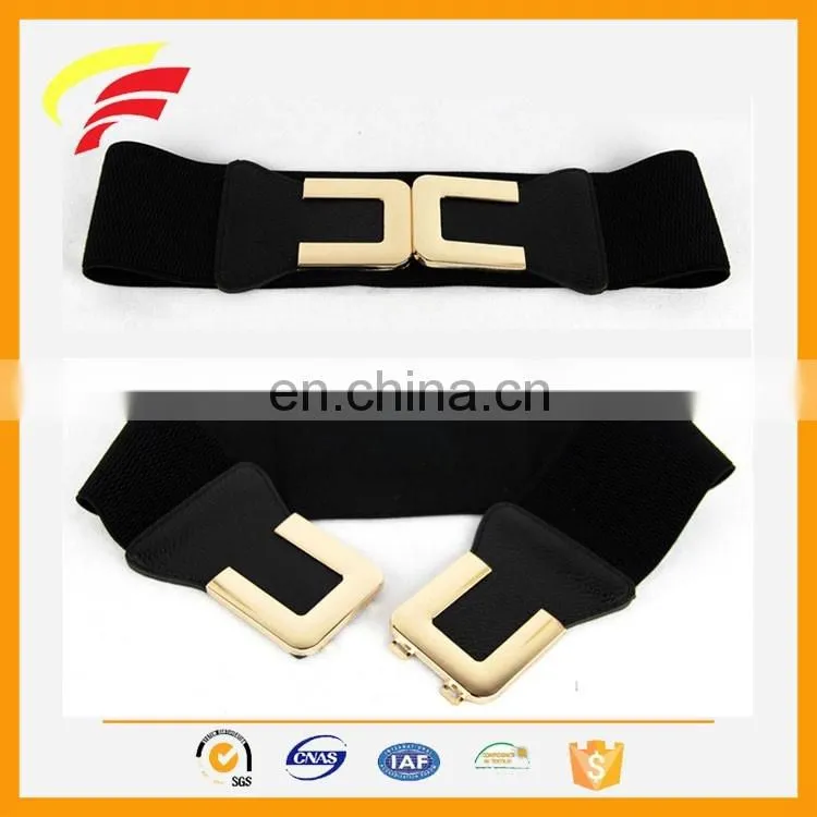 zinc alloy metal double C belt buckle for ladies' elastic belt