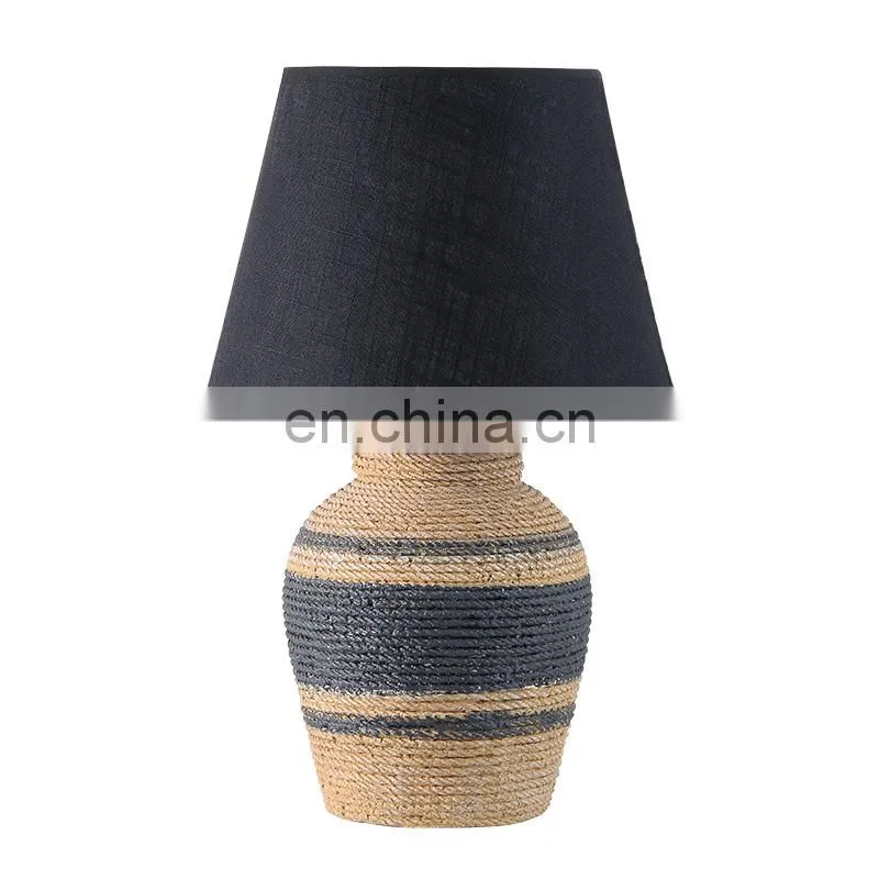 Antique rope pattern desk lamp and cement table lamp