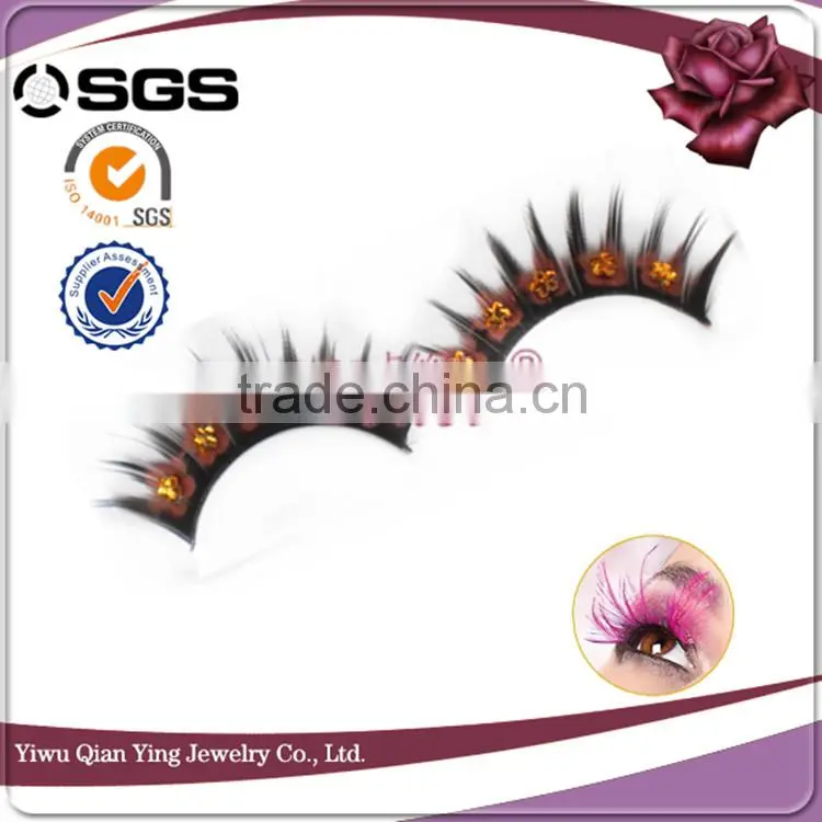 Crazy false decorative flash eyelashes with dimond
