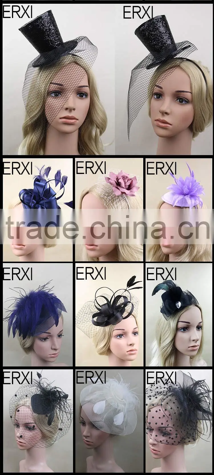 Wholesale Party/Races/Christams Mini Fascinator Hat With Veilling