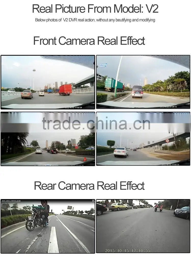 170 degree wide view angle 5.0 inch car rearview mirror video recorder