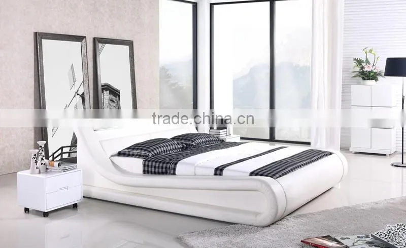 2016 new Bedroom furniture alibaba furniture,wall mounted bed,genuine leather bed for Christmas promotion
