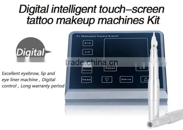 New arrival electric digital permanent makeup touch-screen tattoo machine kit