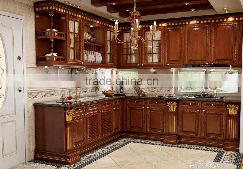 Good Quality Kitchen cabinet with acrylic door panel,carved wood kitchen cabinet doors