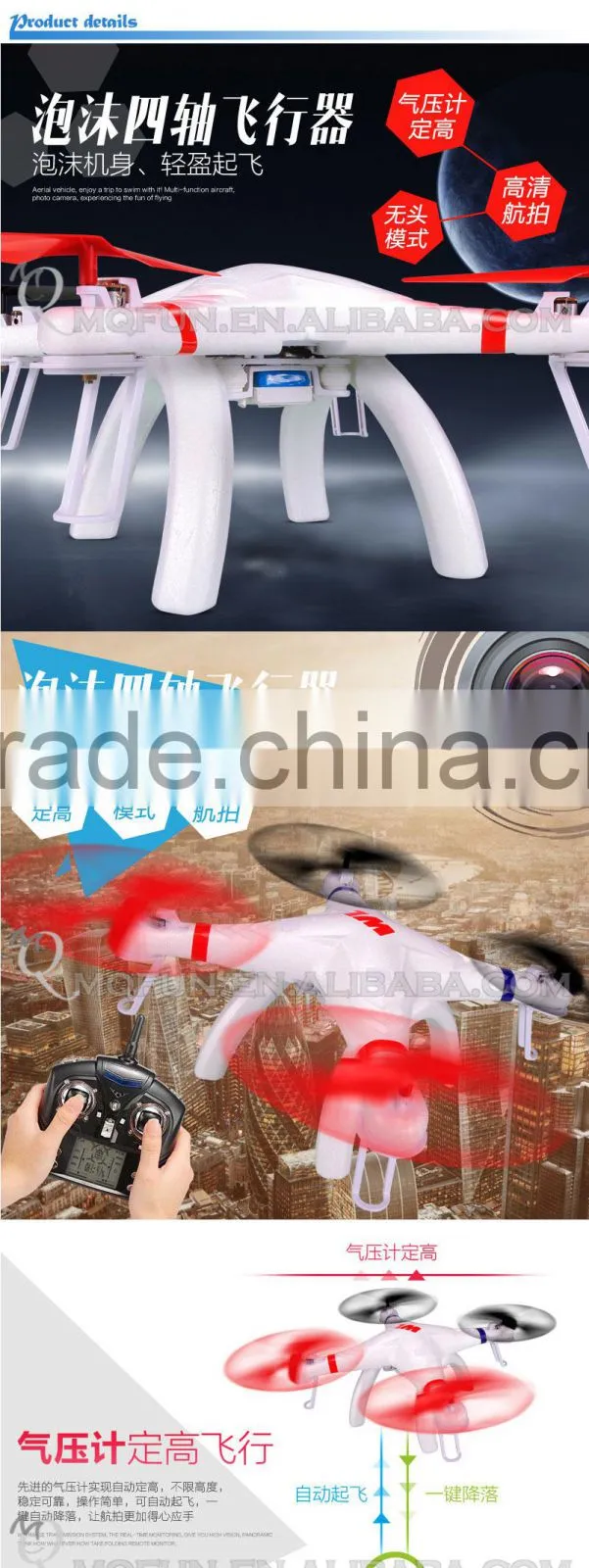 Mini Qute RC remote control flying Helicopter Quadcopter Headless WiFi image transmission Educational electronic toy NO.V353N
