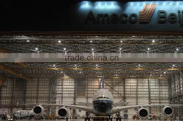 International standard arched steel structure hangar
