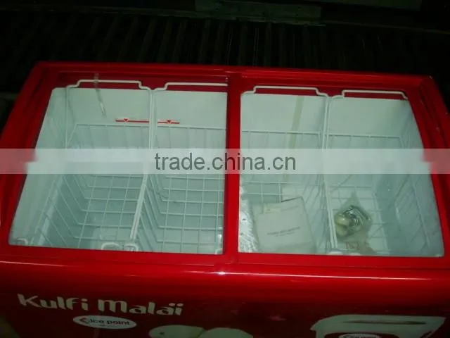 158L Glass Door Commercial Chest Freezer showcase for sale