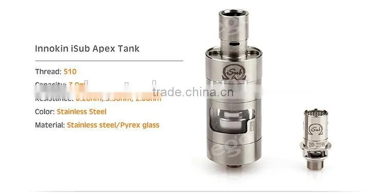 Large Stock for Innokin iSub Apex with iSub Apex 3ml Atomizer with Huge Vapor from Elego
