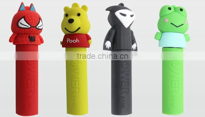PVC portable mobile 2600mAh power bank with ROHS FCC MSDS