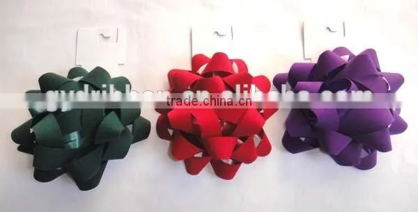 black per-make plastic ribbon star bows for gift packing festival decorative