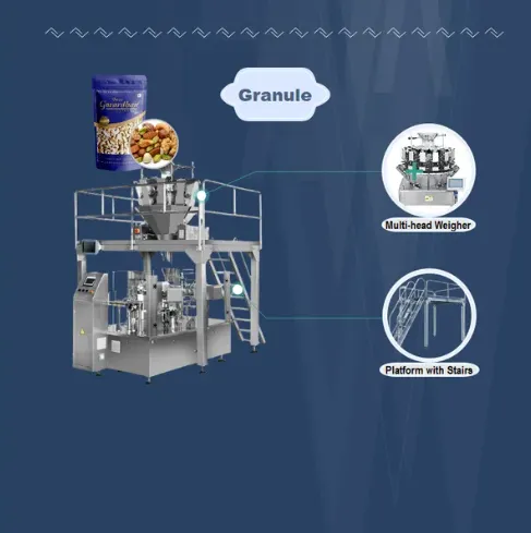 Rortary Premade Pouch Packing Machine for Ketchup Juice Pasta Sauce Baby Puree