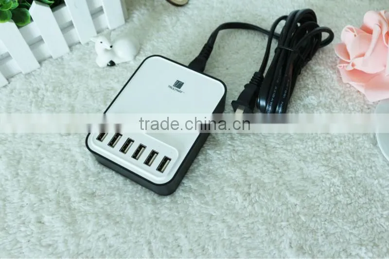 40W 6 ports high speed desktop USB charger TR02 for smart phone tablet etc