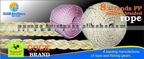8 strands polypropylene marine pp rope diameter 18.0 MM TO 100.0 MM