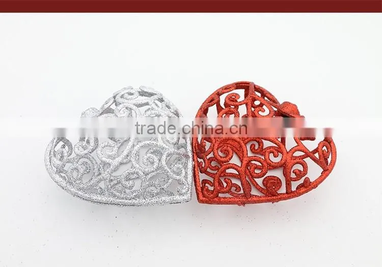 Heart Shape Metal Frame Christmas Tree Hanging Decoration