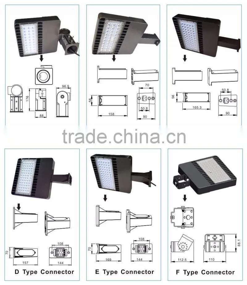 100w Car Parking Lot Shoebox Lights Outdoor IP65 LED Shoebox Lights