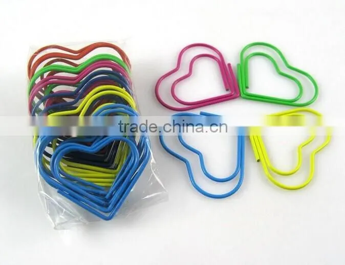 Professional Custom Heart Shaped Metal Paper Clip For Office